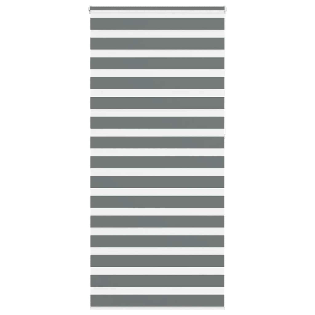 VidaXL Zebra-Rollo 95x230 cm Stoffbreite 90,9 cm Dunkelgrau