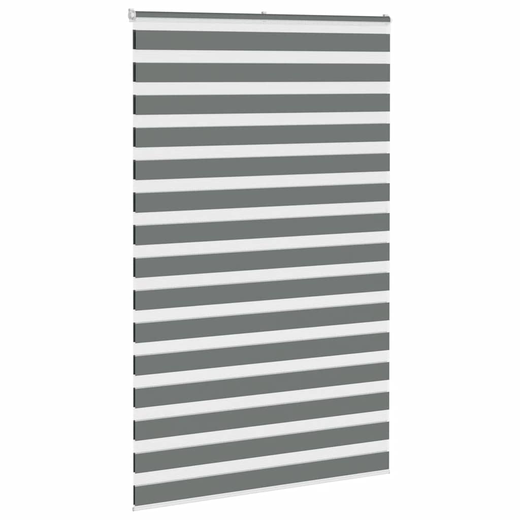 VidaXL Zebra-Rollo 150x230 cm Stoffbreite 145,9 cm Dunkelgrau