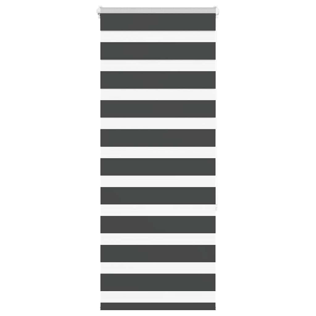 VidaXL Zebra-Rollo 55x150 cm Stoffbreite 50,9 cm Schwarz