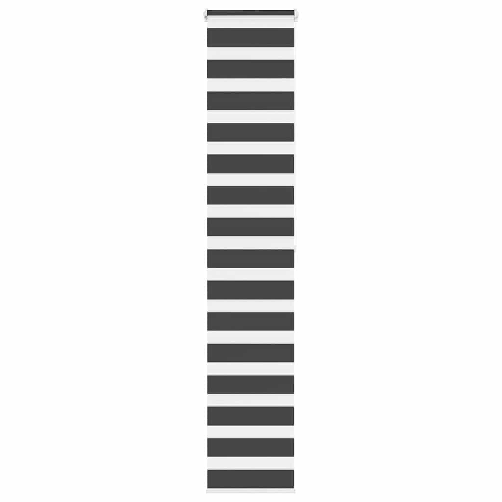 VidaXL Zebra-Rollo 50x200 cm Stoffbreite 45,9 cm Schwarz