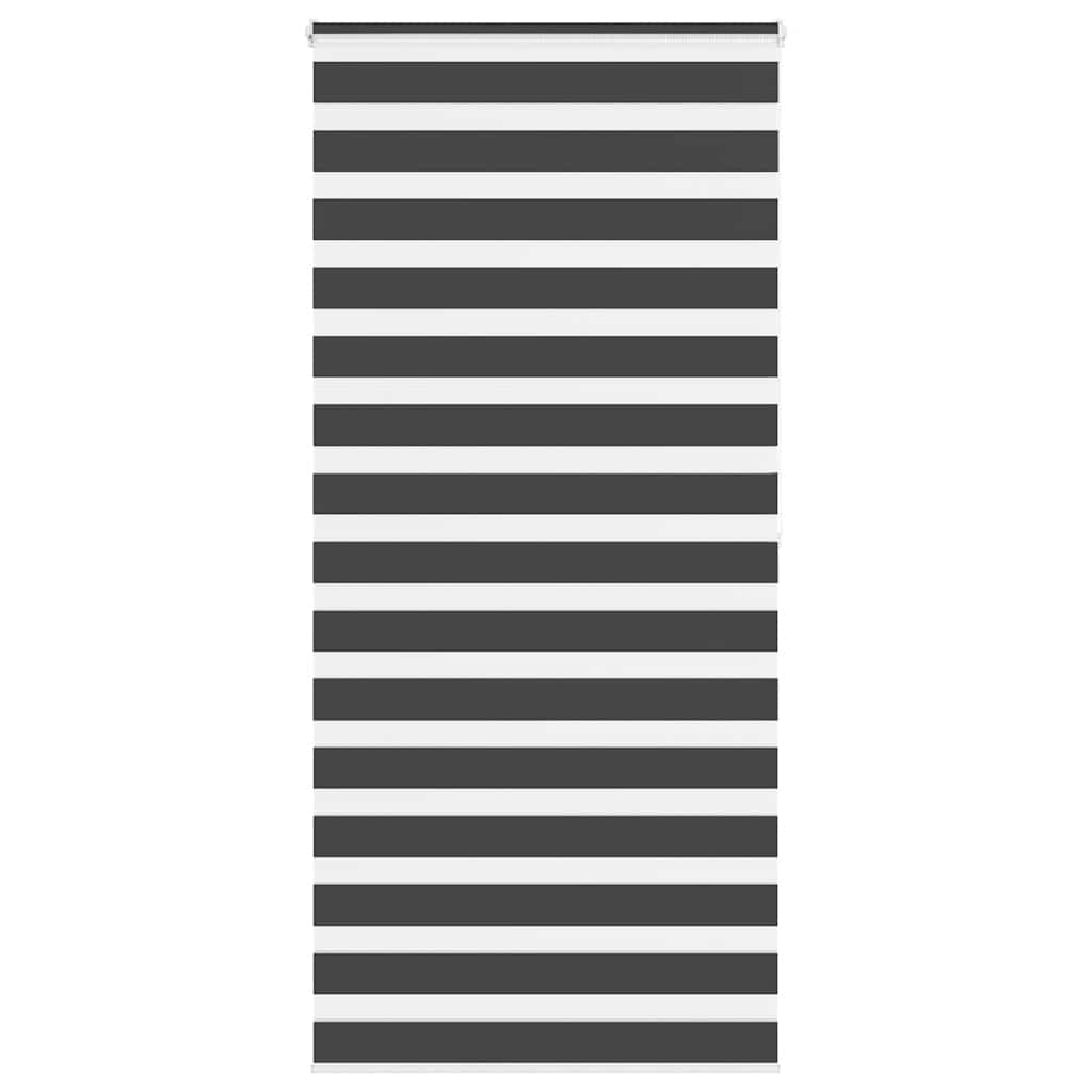 VidaXL Zebra-Rollo 115x200 cm Stoffbreite 110,9 cm Schwarz