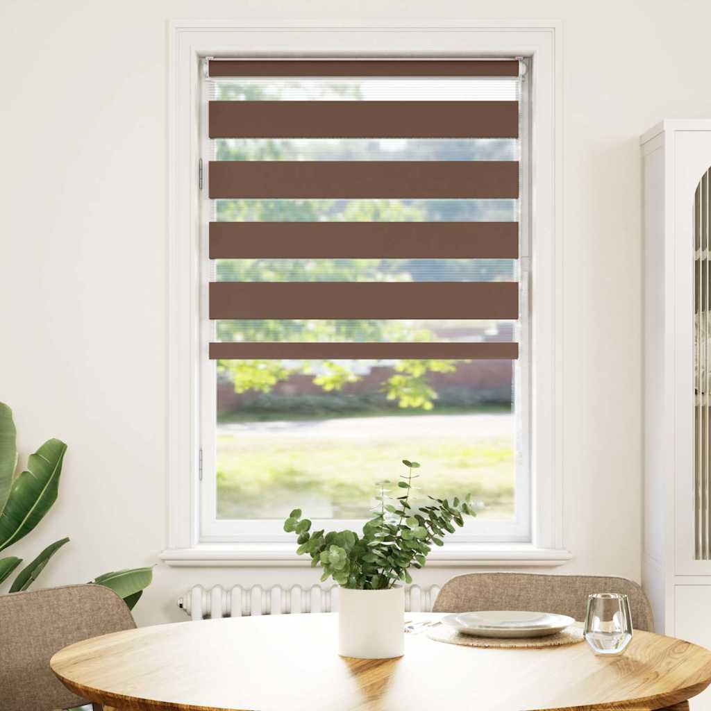 Vidaxx Zebra-Rollo 80x100 cm Stoffbreite 75,9 cm Polyester braun