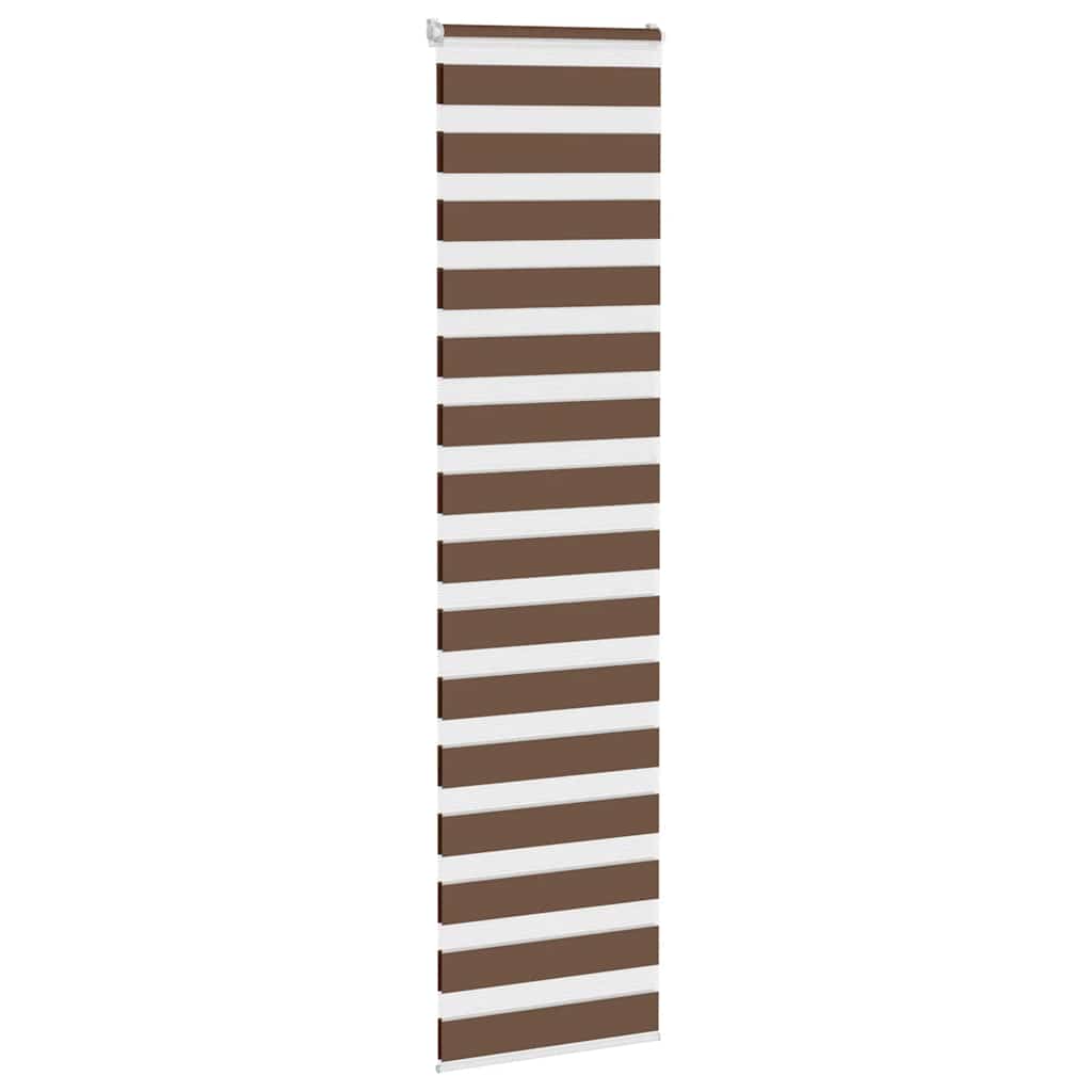 VidaXL Zebra-Rollo 55x200 cm Stoffbreite 50,9 cm Polyester braun
