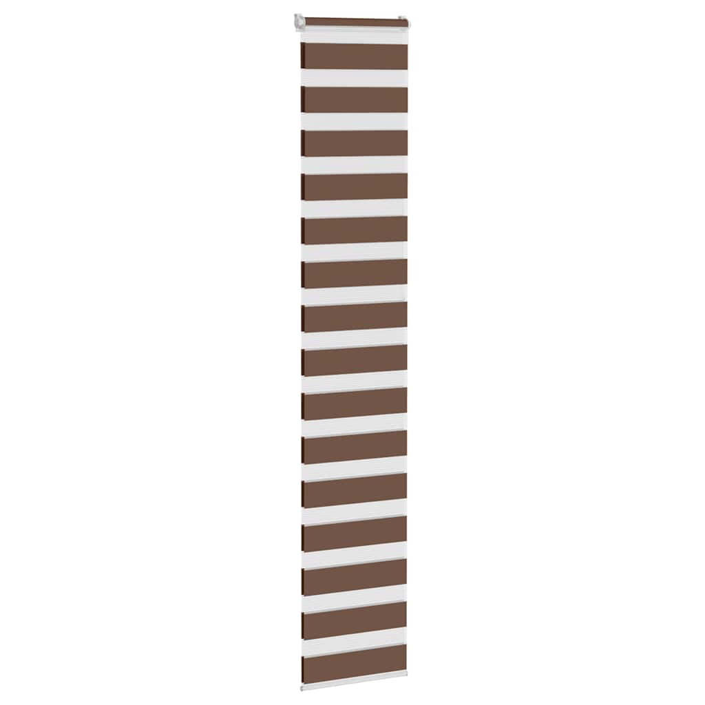 VidaXL Zebra-Rollo 50x230 cm Stoffbreite 45,9 cm Polyester braun