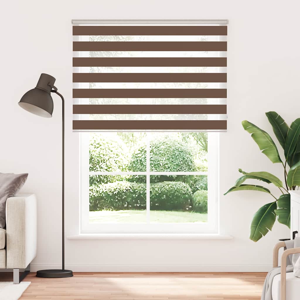 VidaXL Zebra-Rollo 155x230 cm Stoffbreite 150,9 cm Polyester braun