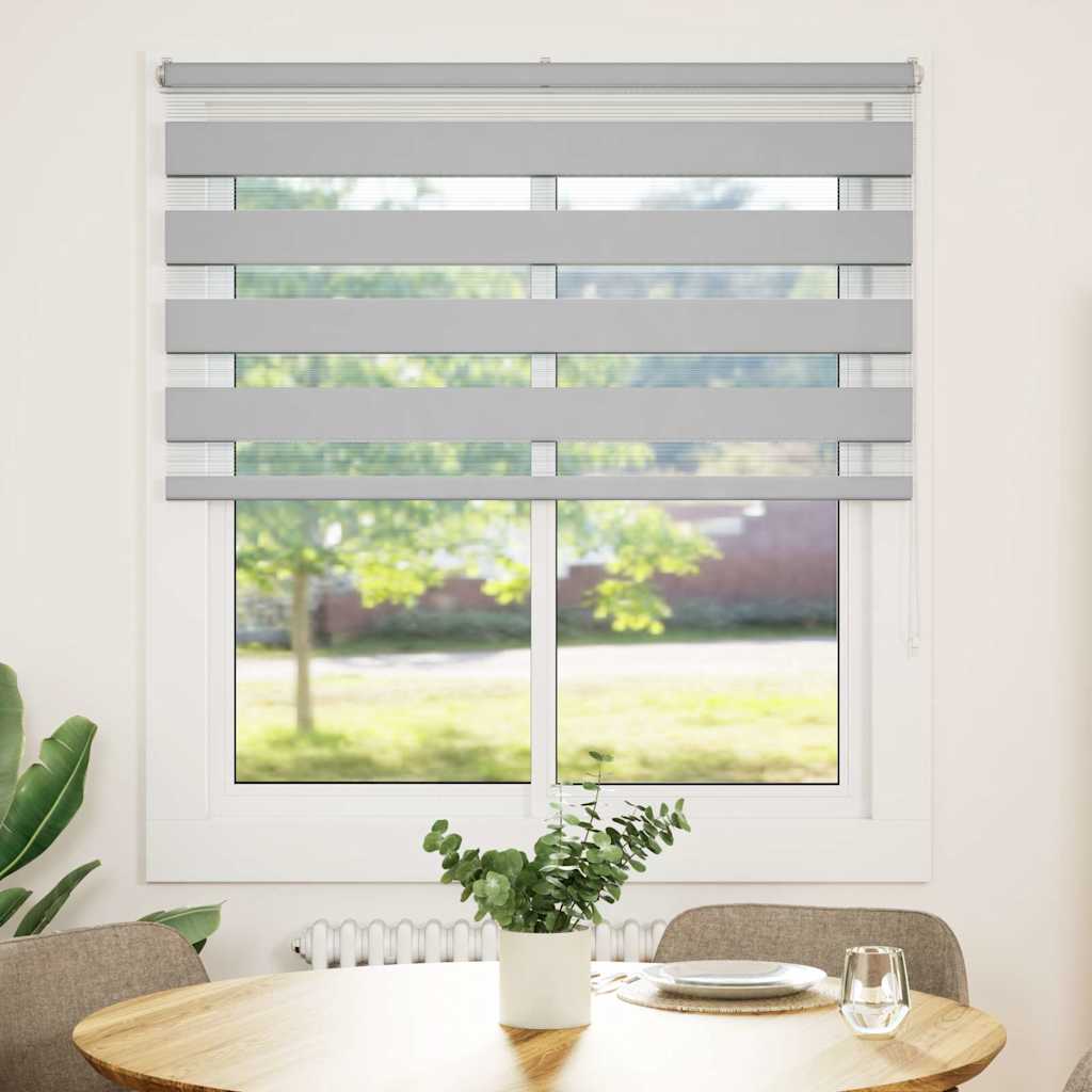 VidaXL Zebra-Rollo 120x100 cm Stoffbreite 115,9 cm Hellgrau