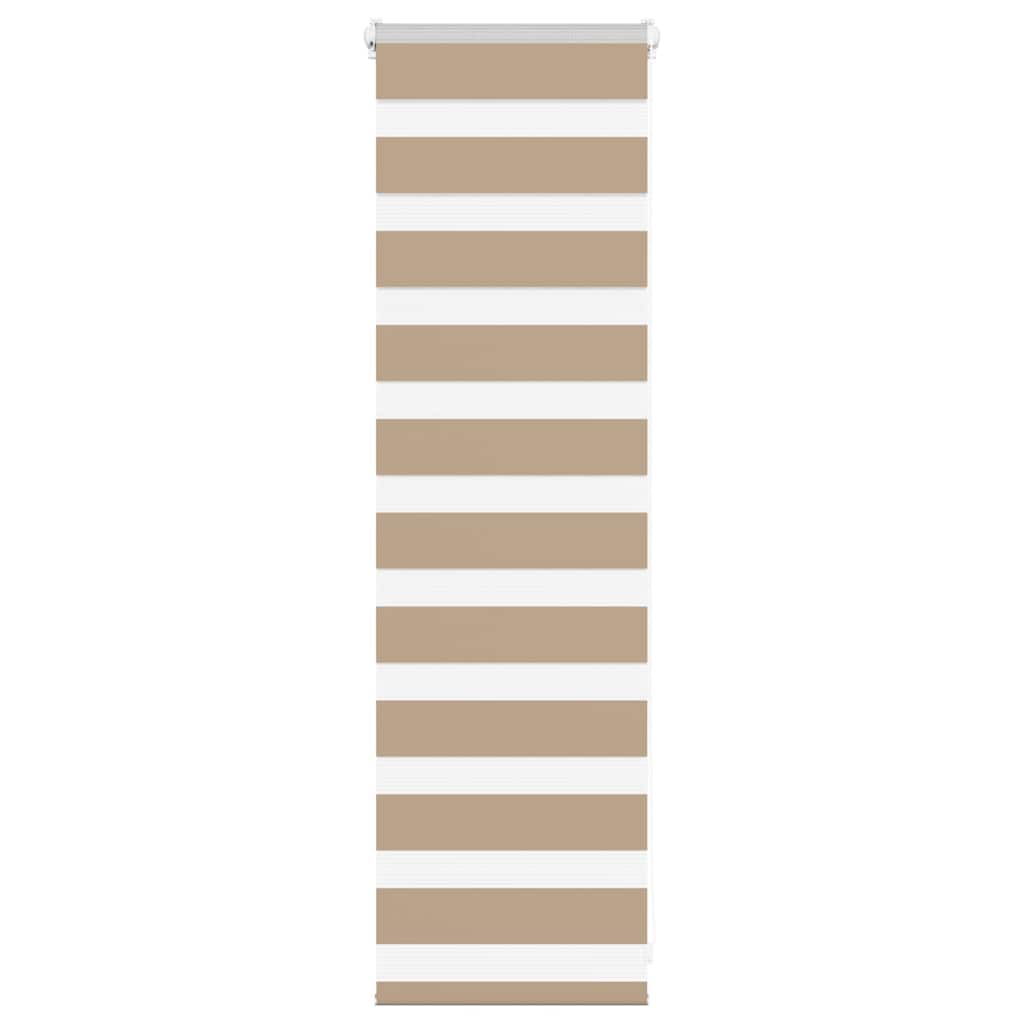 VidaXL Zebrarollo 45x100 cm Stoffbreite 40,9 cm Polyester Sandbraun