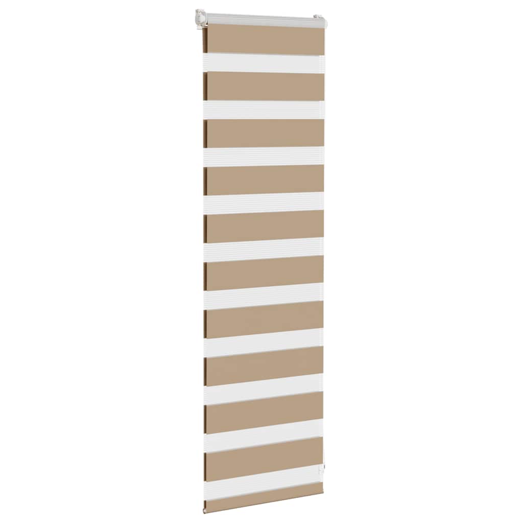 VidaXL Zebrarollo 45x100 cm Stoffbreite 40,9 cm Polyester Sandbraun