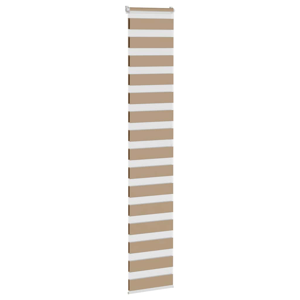 VidaXL Zebrarollo 40x200 cm Stoffbreite 35,9 cm Polyester Sandbraun
