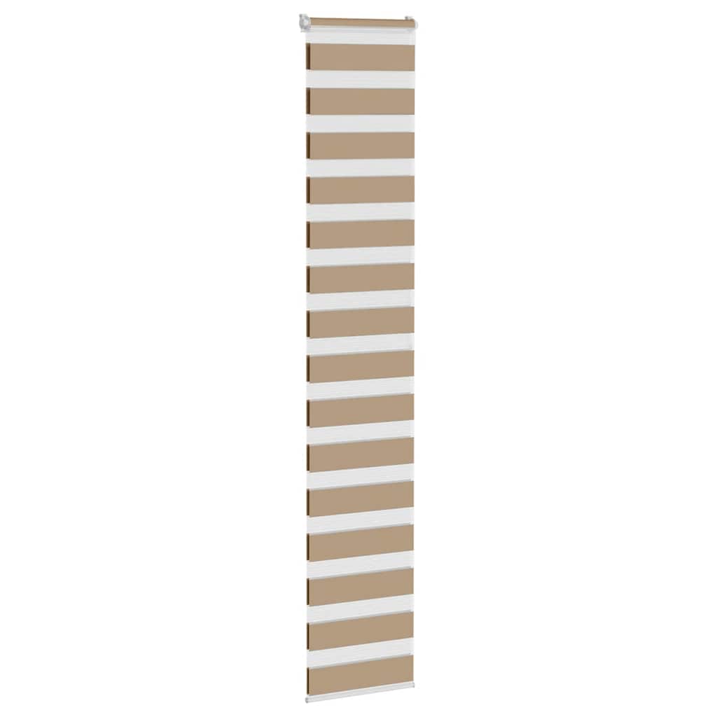 VidaXL Zebrarollo 45x200 cm Stoffbreite 40,9 cm Polyester Sandbraun
