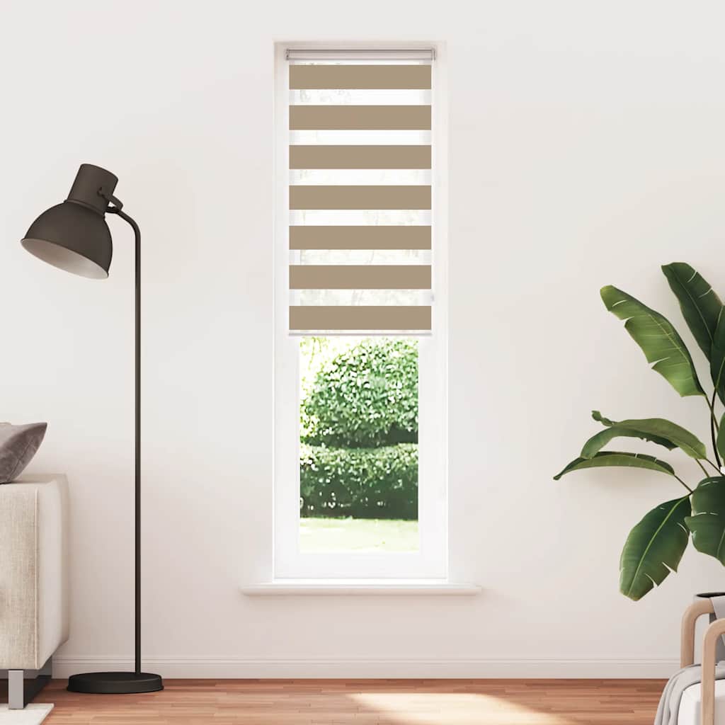 VidaXL Zebrarollo 60x230 cm Stoffbreite 55,9 cm Polyester Sandbraun
