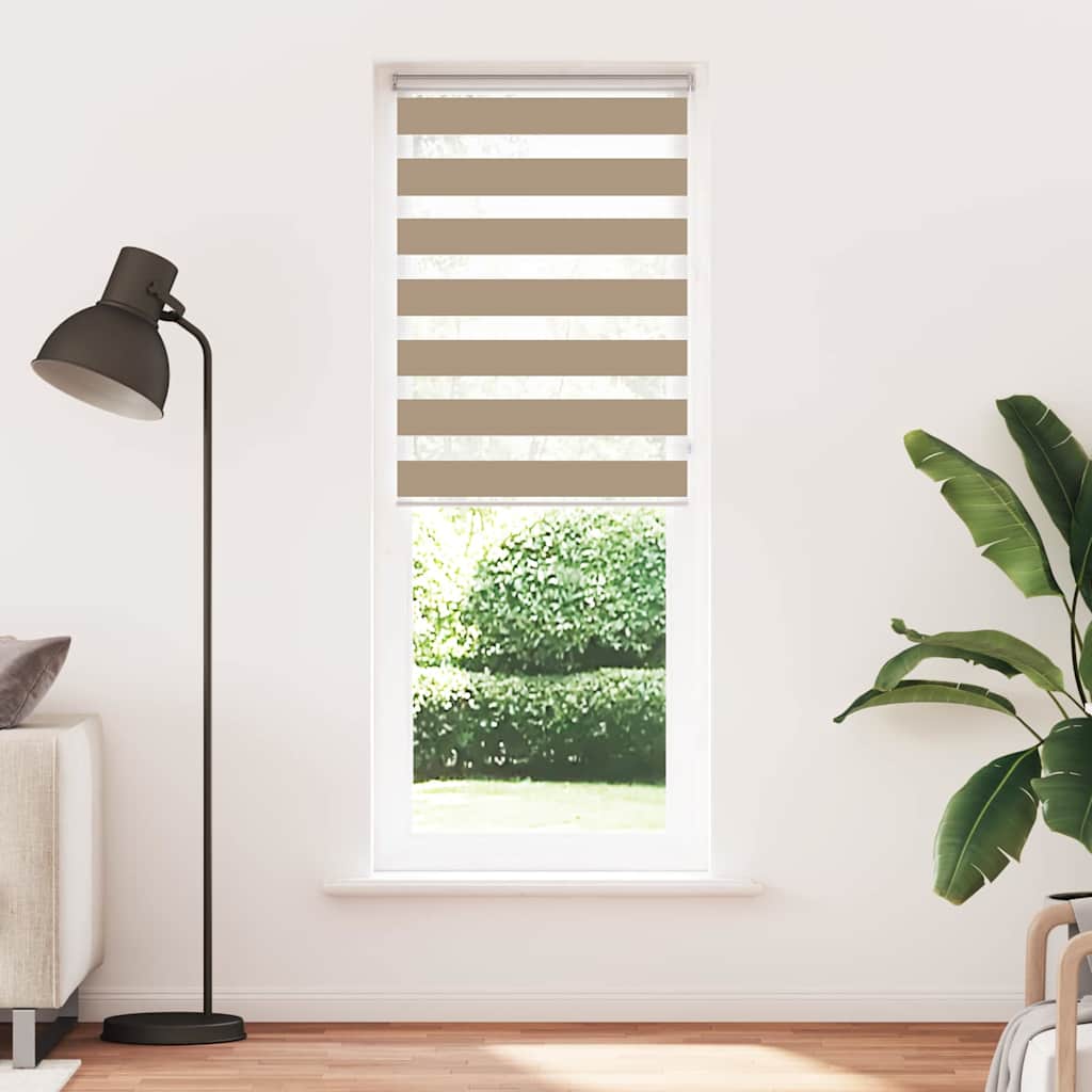 VidaXL Zebrarollo 80x230 cm Stoffbreite 75,9 cm Polyester Sandbraun