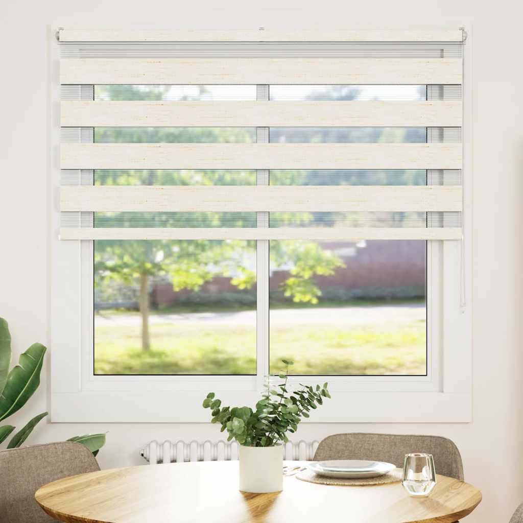 VidaXL Zebra-Rollo 150x150 cm Stoffbreite 145,9 cm Marmorbeige