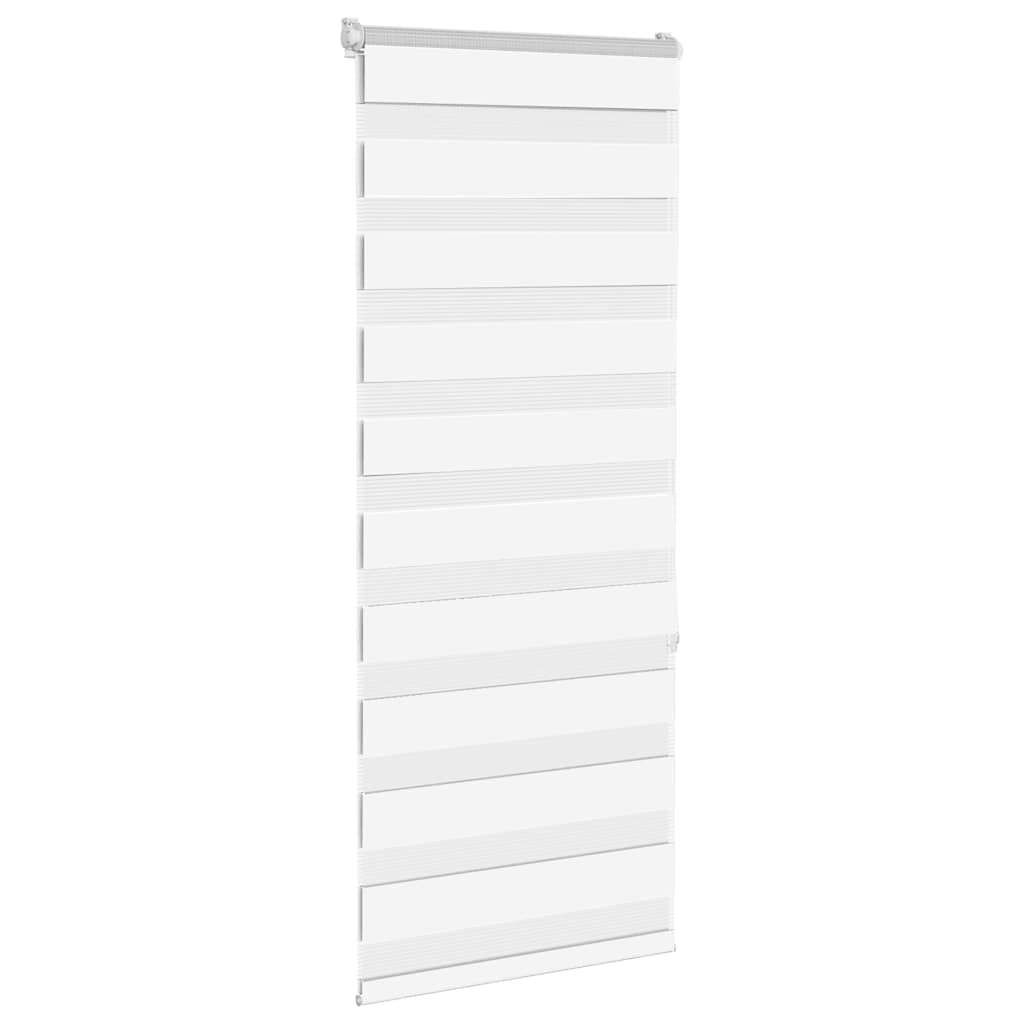 VidaXL Zebra-Rollo 55x150 cm Stoffbreite 50,9 cm Polyester Weiß