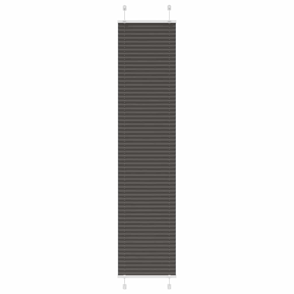 Vidaxl plissé rolgordijn 40x200 cm stofbreedte 39,4 cm polyester zwart