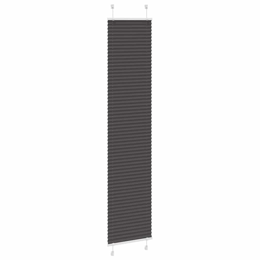 Vidaxl plissé rolgordijn 40x200 cm stofbreedte 39,4 cm polyester zwart