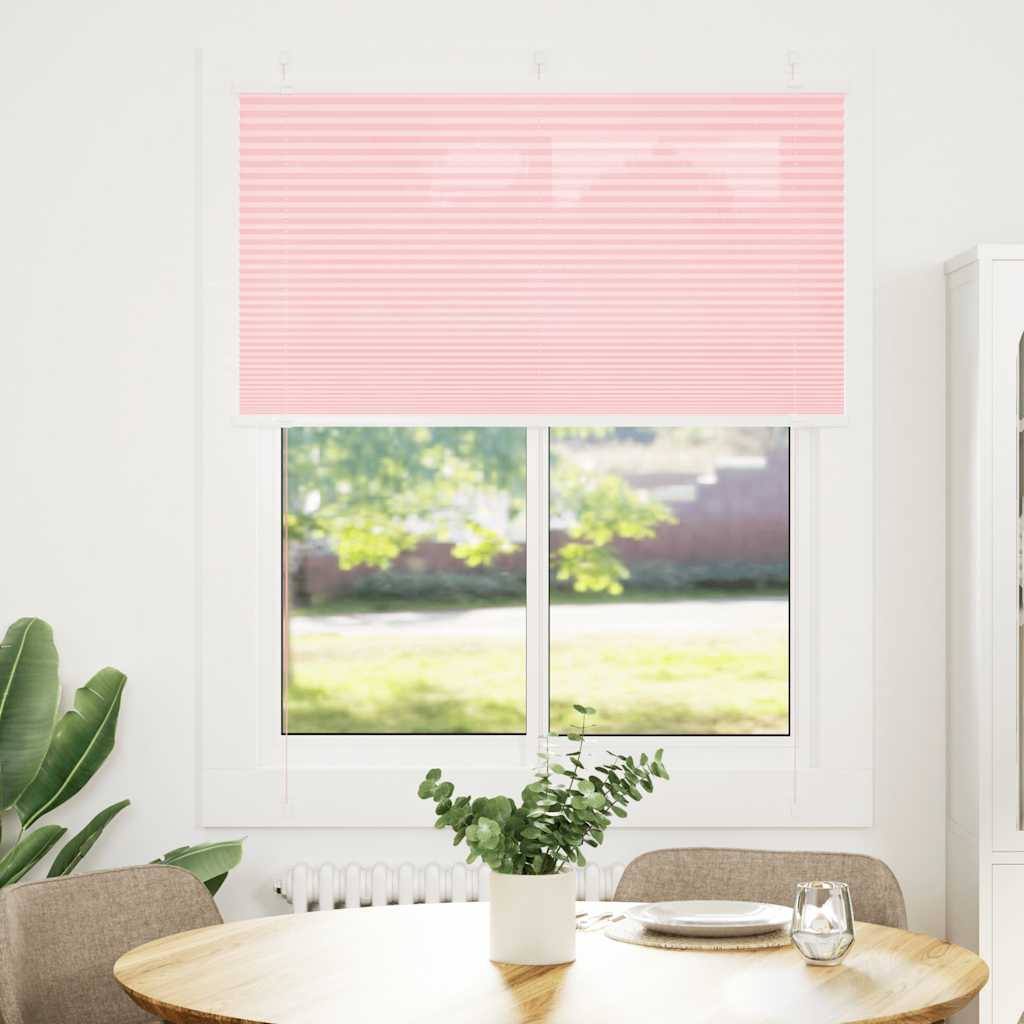 Vidaxl plissé rolgordijn 105x150cm stofbreedte 104,4cm polyester roze