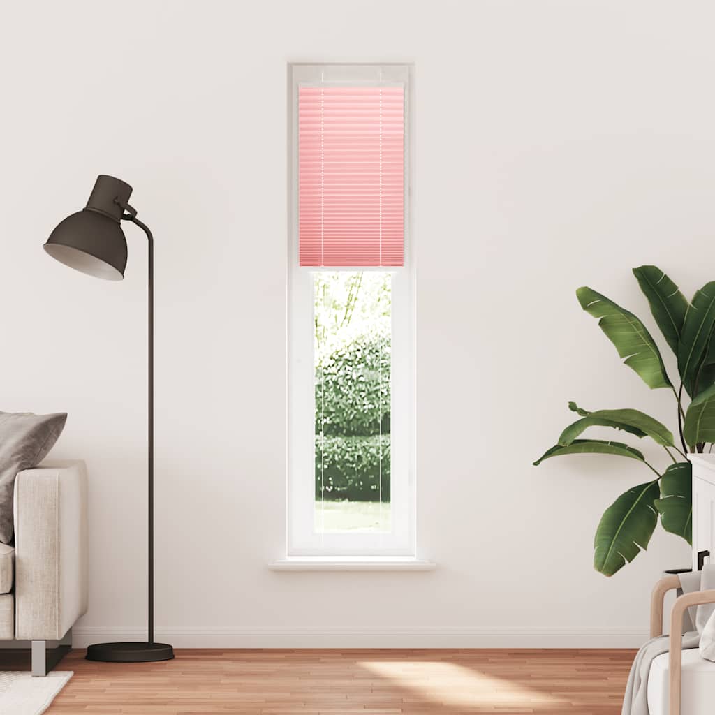 Vidaxl plissé rolgordijn 40x200 cm stofbreedte 39,4 cm polyester roze