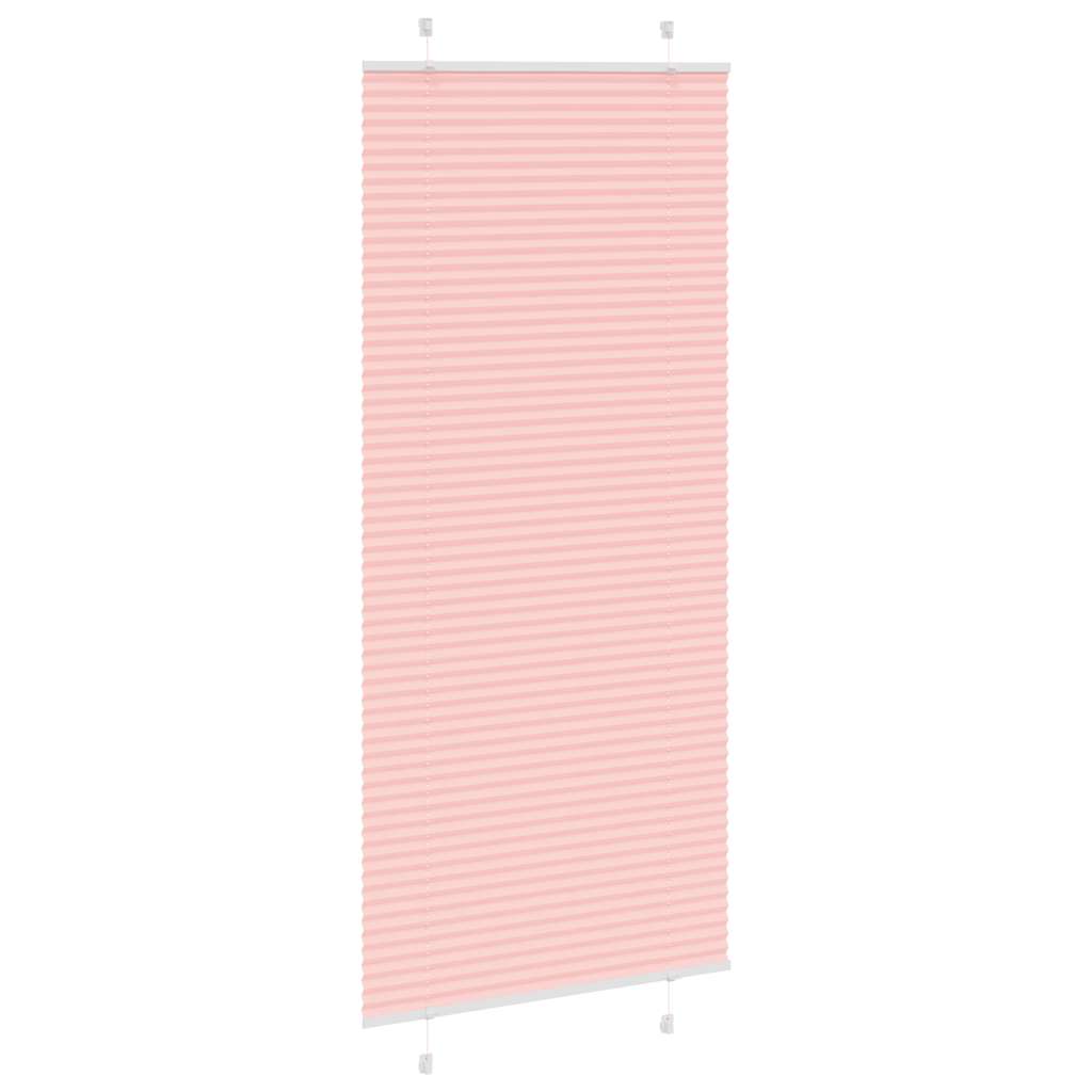 Vidaxl plissé rolgordijn 85x200 cm stofbreedte 84,4 cm polyester roze