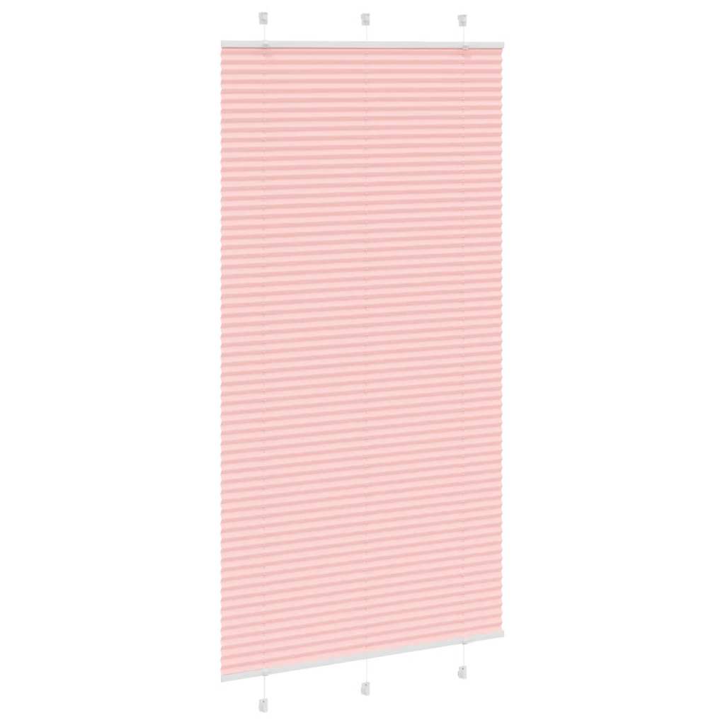 Vidaxl plissé rolgordijn 105x200cm stofbreedte 104,4cm polyester roze