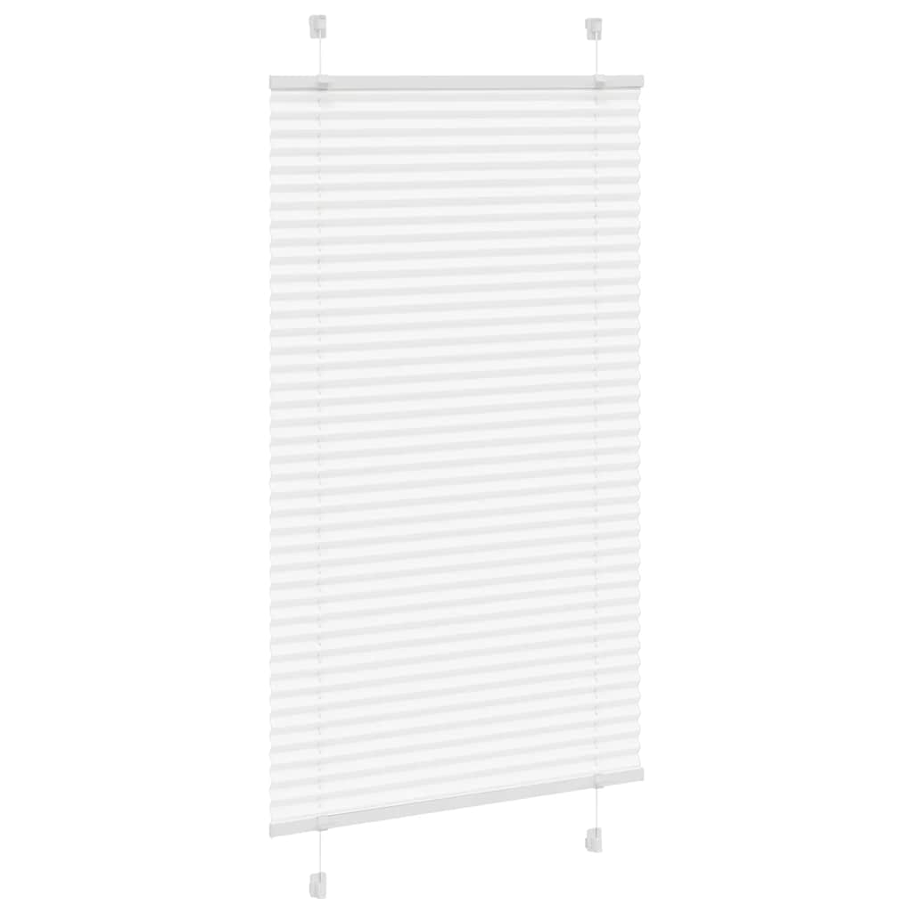 Vidaxl plissé rolgordijn 75x100 cm stofbreedte 74,4 cm polyester wit