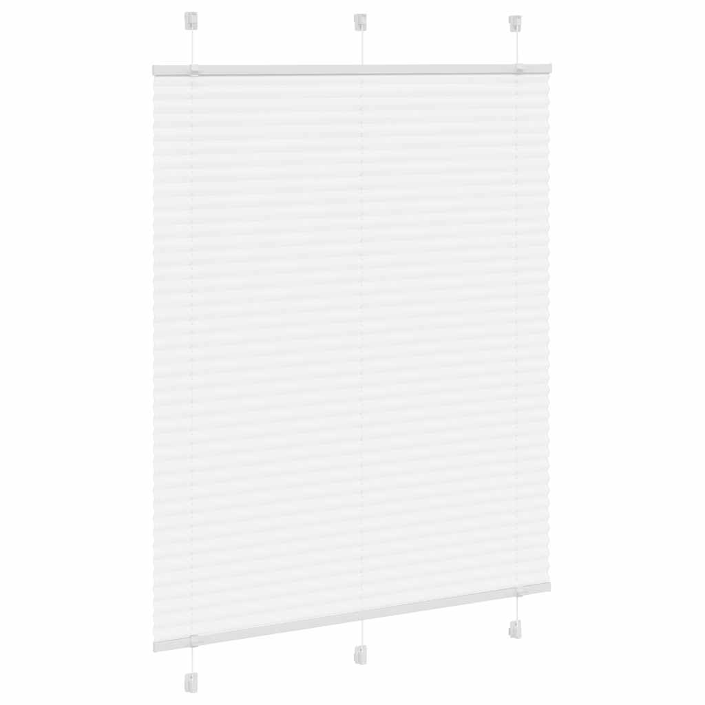 Vidaxl plissé rolgordijn 105x150 cm stofbreedte 104,4cm polyester wit