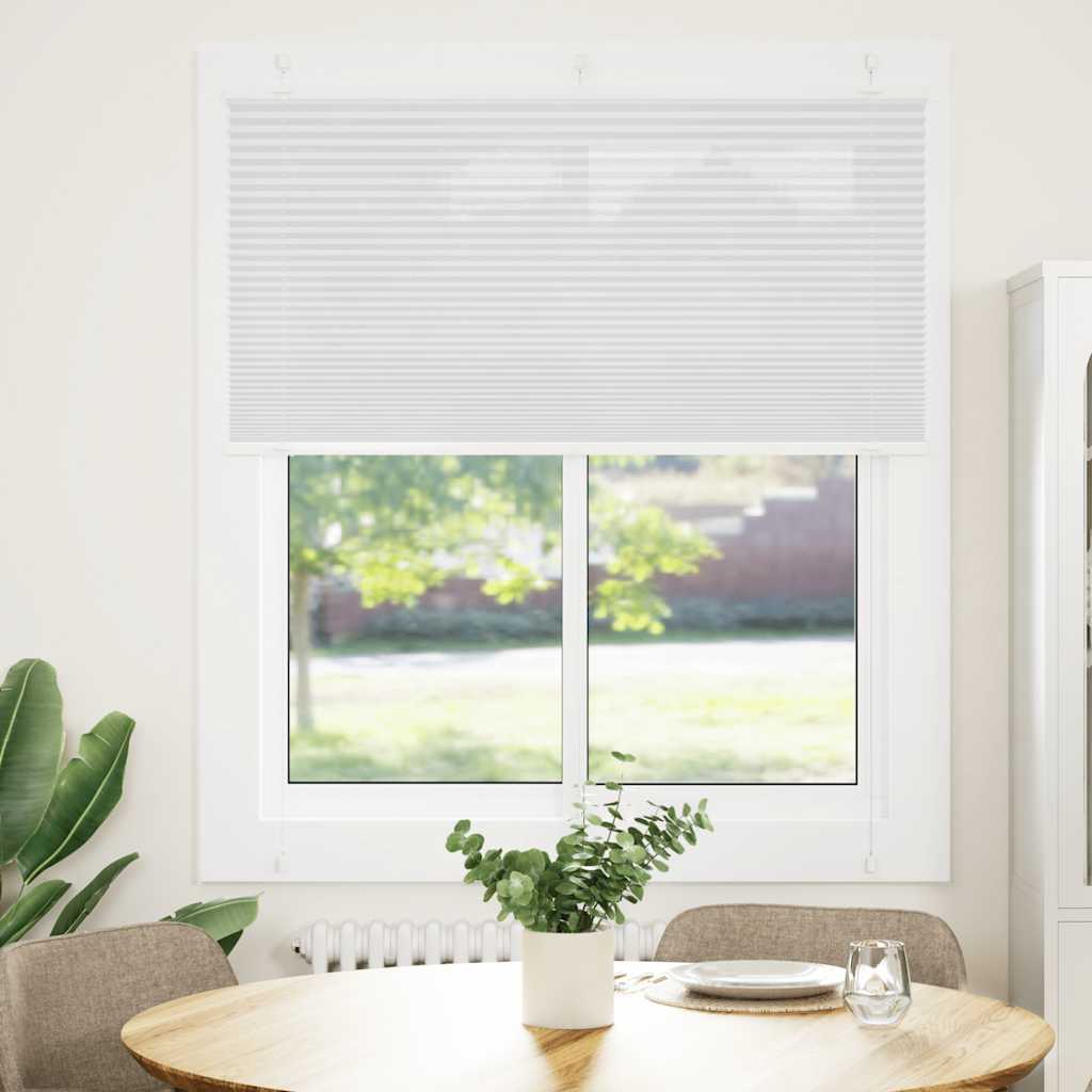 Vidaxl plissé rolgordijn 120x150 cm stofbreedte 119,4cm polyester wit