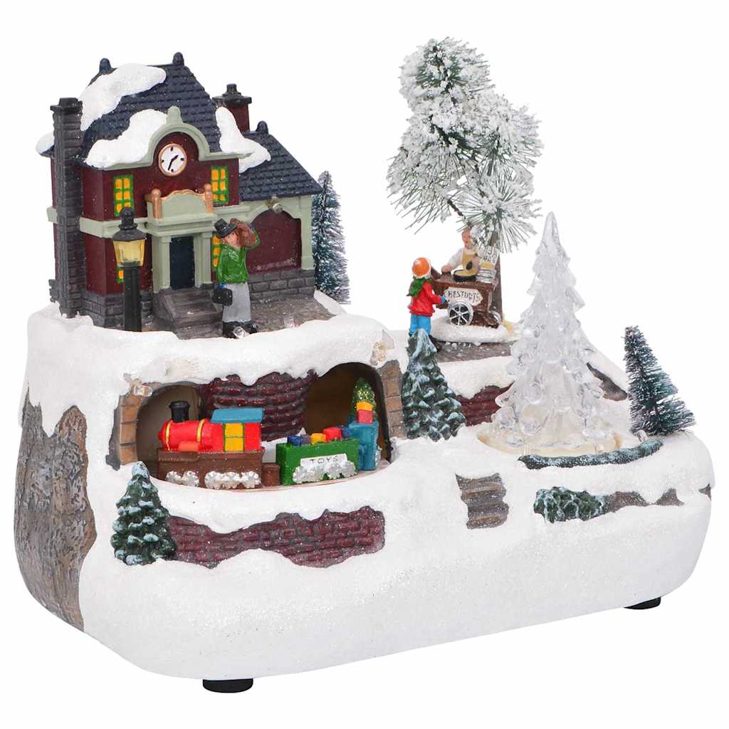Vidaxl kerst tafelopstelling multikleur 23.5 x 16 x 18.5 cm kunststof