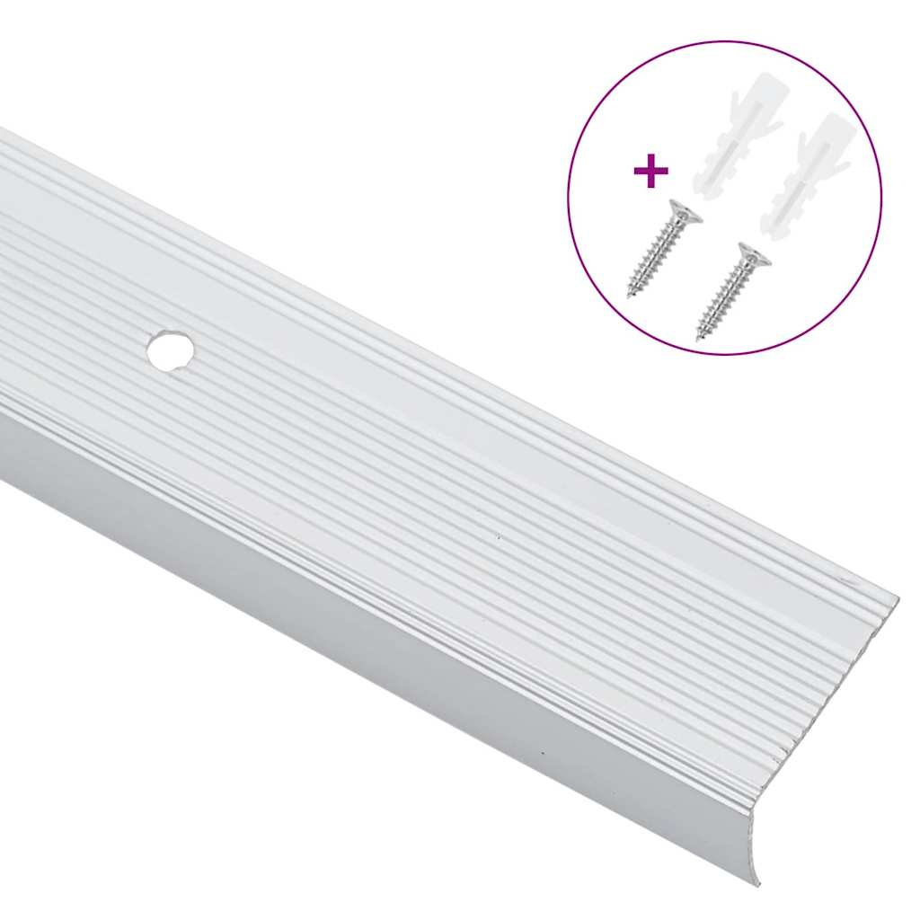Vidaxl trapprofielen 10 pcs zilver 67 x 3.5 x 3 cm aluminium