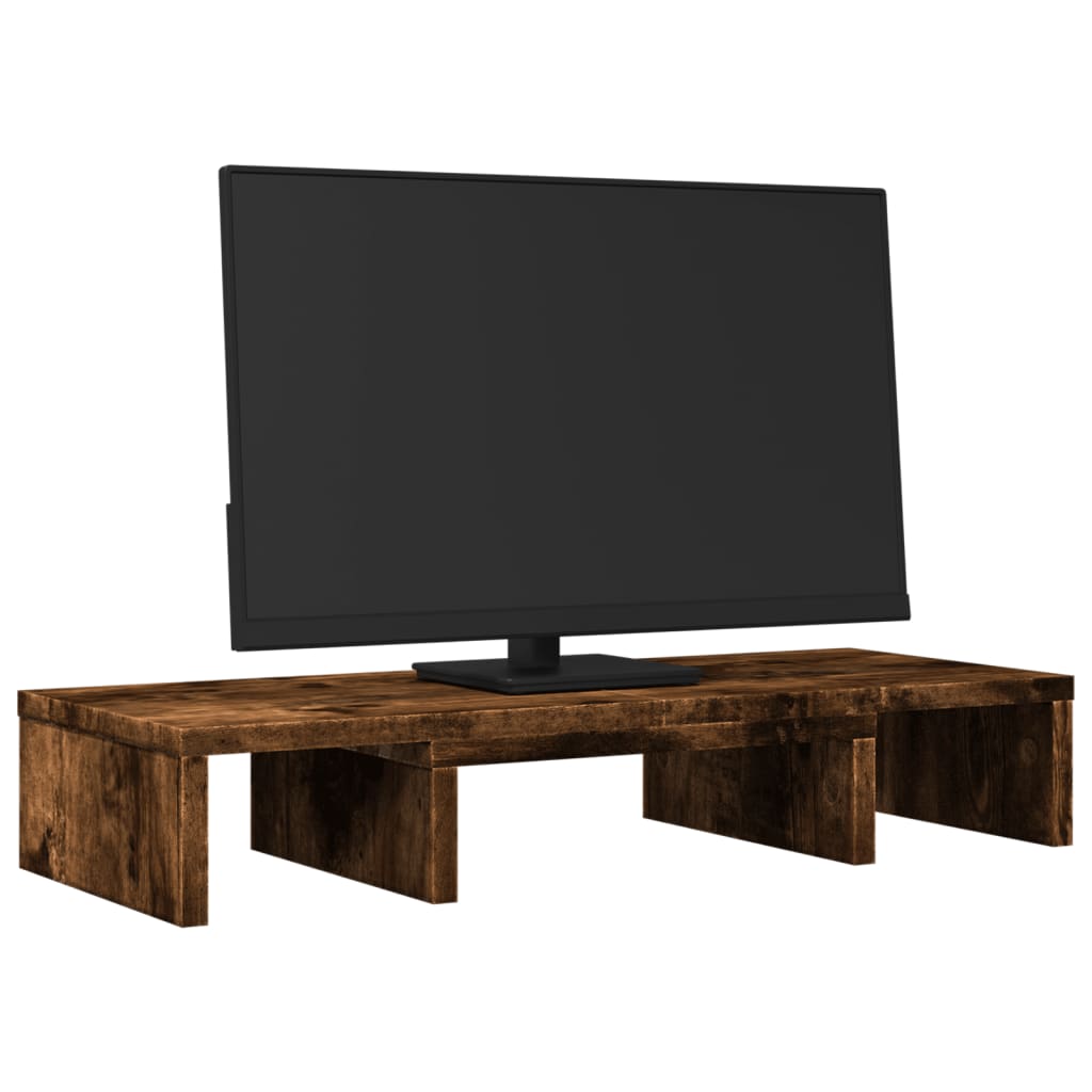 Vidaxx Monitorständer verstellbar 60x24x10,5 cm Holz geräucherte Eiche
