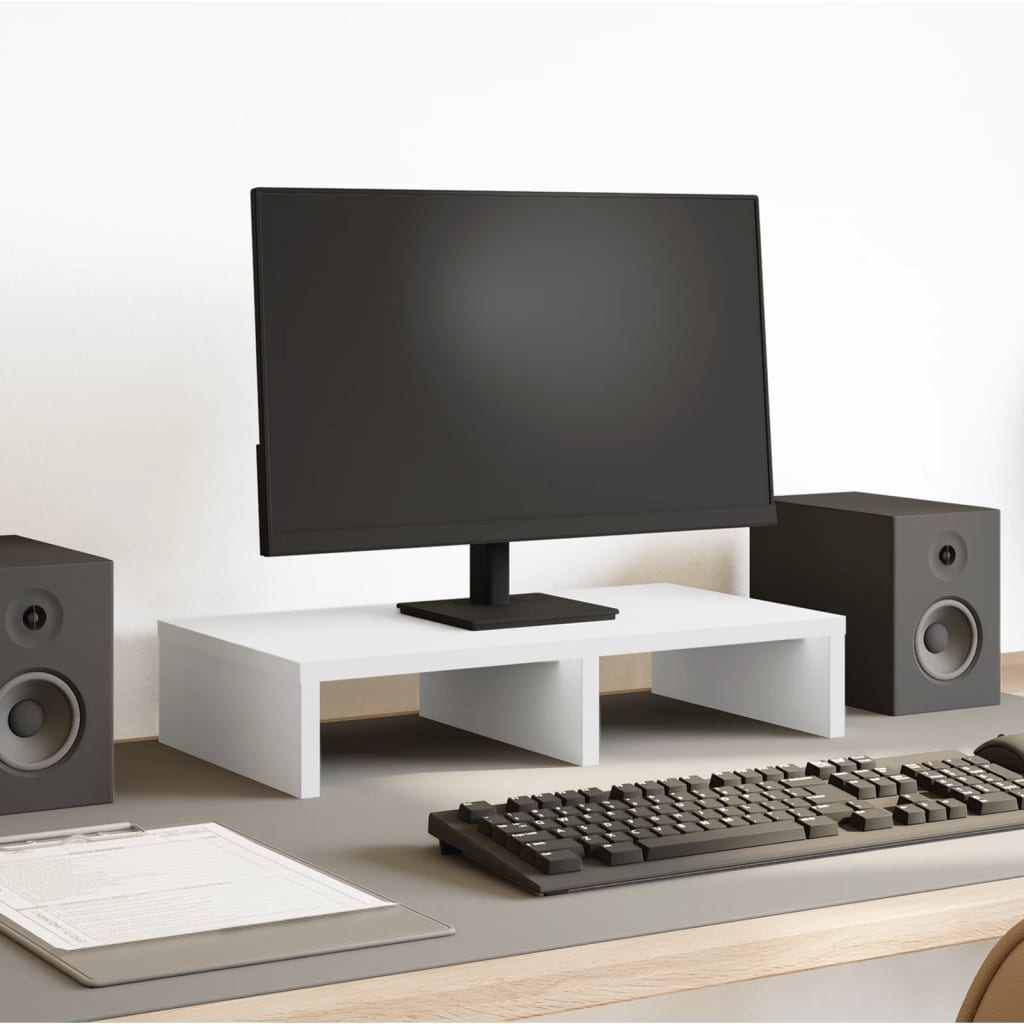 Vidaxx Monitorständer 50x27x10 cm Holzwerkstoff weiß