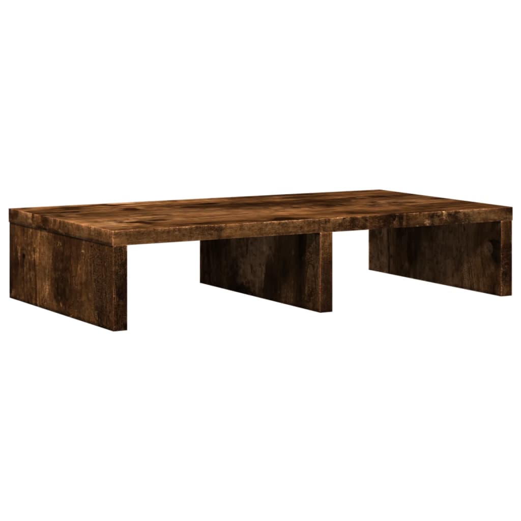 Vidaxxl Monitorständer 50x27x10 cm verarbeitetes Holz, geräucherte Eiche