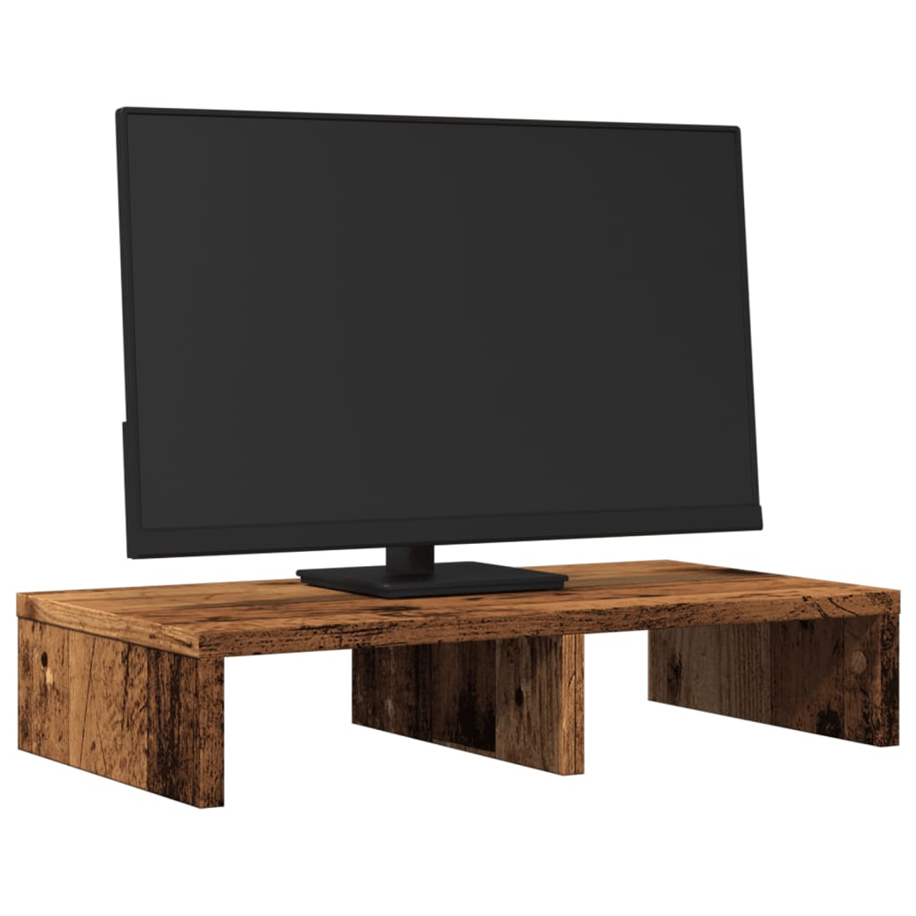 Vidaxxl Monitorständer 50x27x10 cm verarbeitetes Holz, altholzfarben
