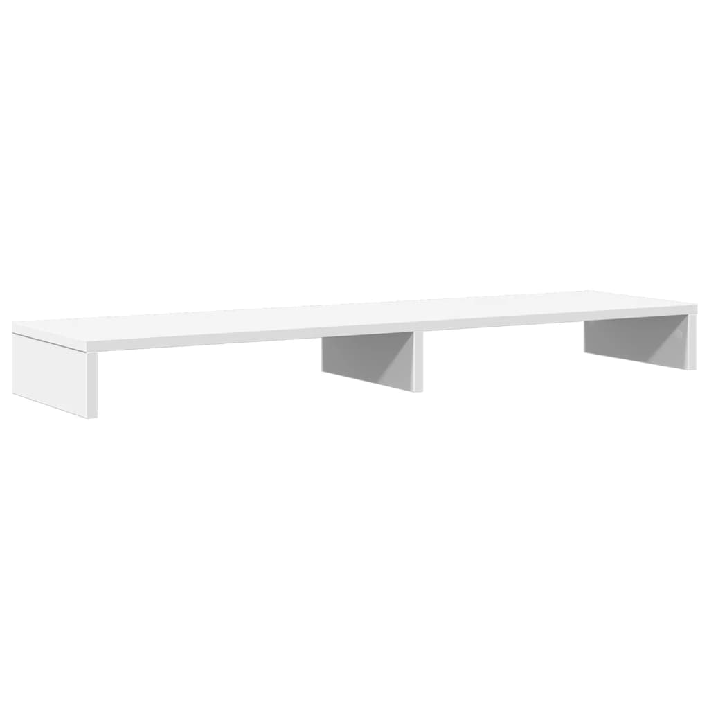VidaXL Monitorständer 100x27x10 cm Holzwerkstoff weiß