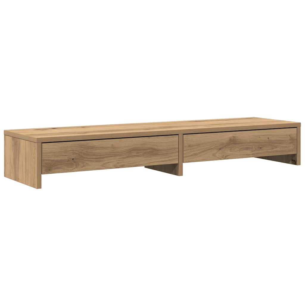 VidaXL Monitorständer mit Schubladen 100x27x15 cm Holz handwerkliche Eiche