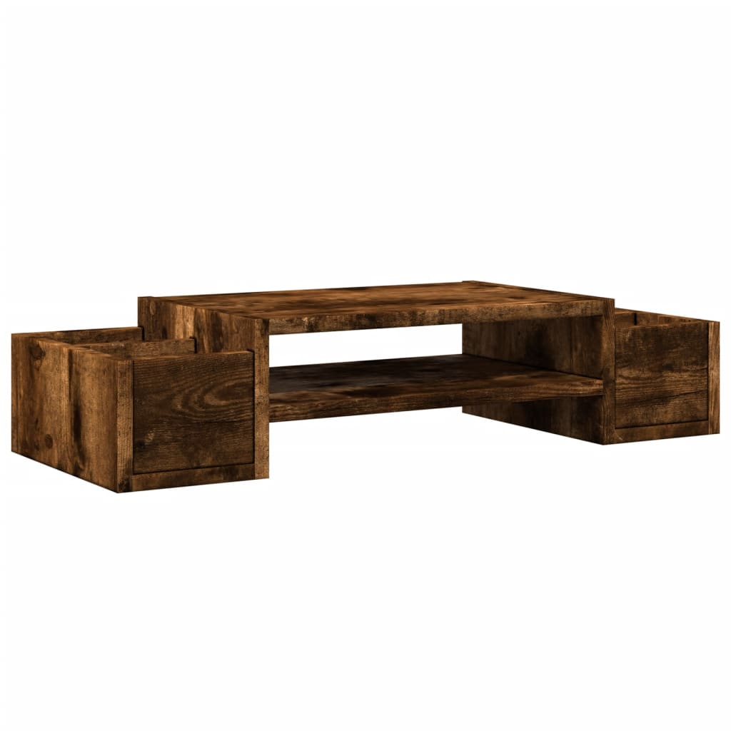 Vidaxx Monitorständer Stauraum 70x27x15 cm Holz geräucherte Eiche