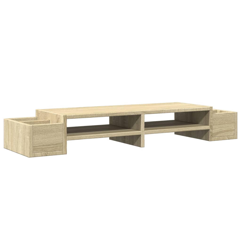 Vidaxxl Monitorständer Stauraum 100x27x15 cm Holz Sonoma Eiche