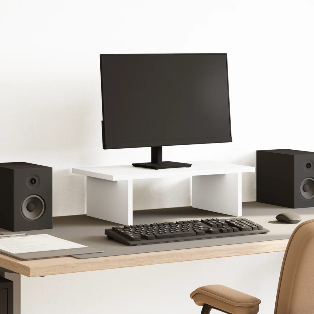 Vidaxx Monitorständer 50x27x15 cm Holzwerkstoff weiß