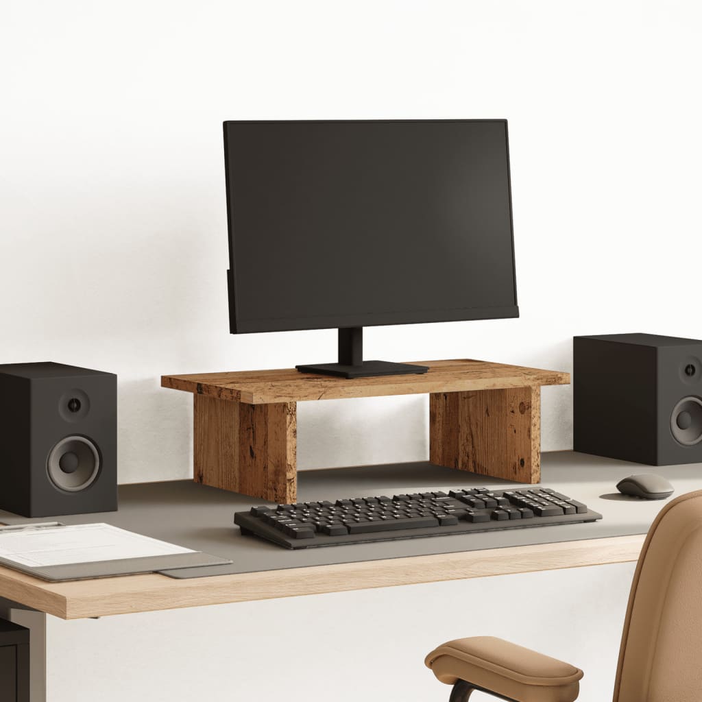 Vidaxxl Monitorständer 50x27x15 cm verarbeitetes Holz, altholzfarben