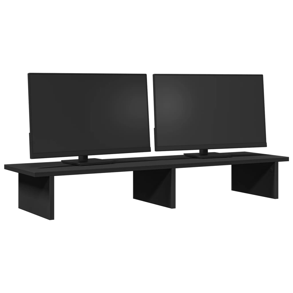 Vidaxx Monitorständer 100x27x15 cm verarbeitetes Holz schwarz