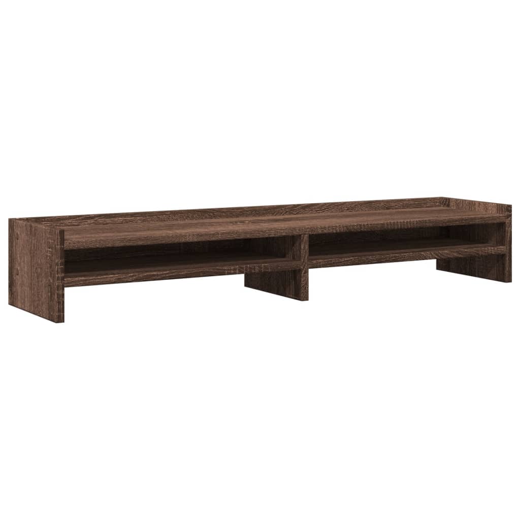 Vidaxxl-Monitorständer 100 x 24 x 16 cm, fertiges Holz, braune Eiche