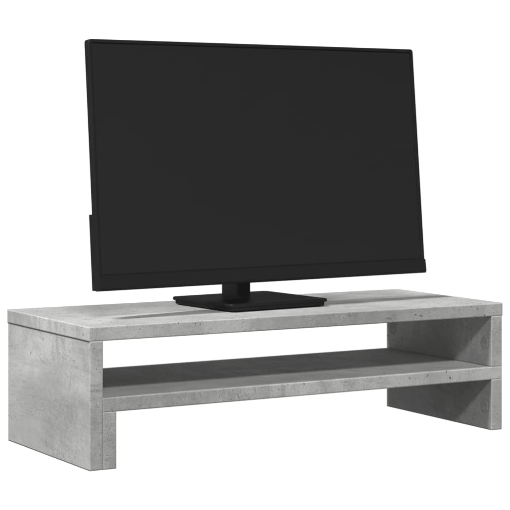 Vidaxxl Monitorständer 54x22x15 cm Holzwerkstoff Betongrau