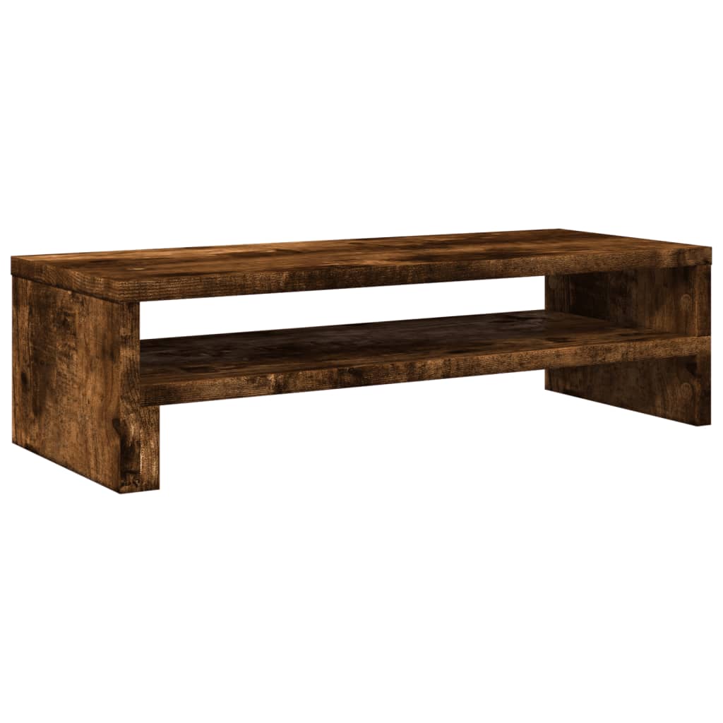 Vidaxxl Monitorständer 54x22x15 cm verarbeitetes Holz, geräucherte Eiche