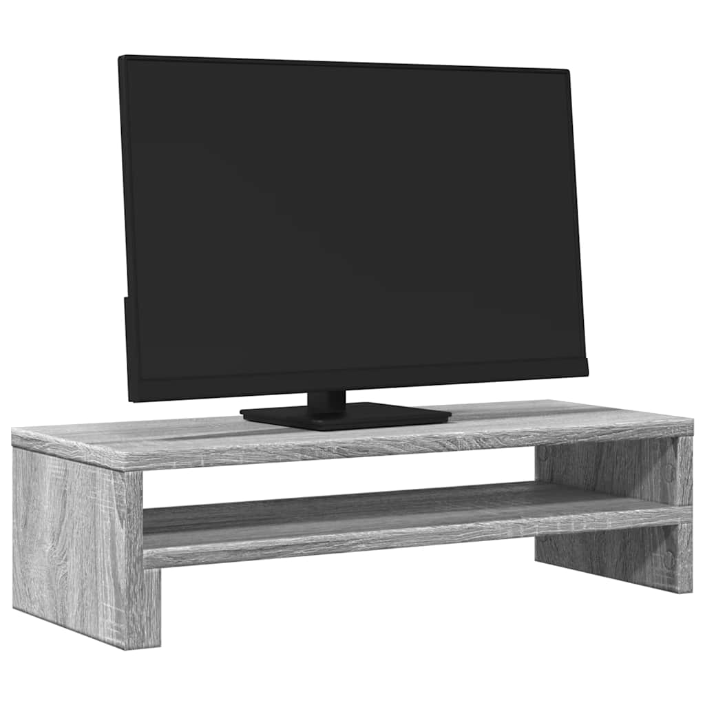 Vidaxxl-Monitorständer 54 x 22 x 15 cm, Holzwerkstoff, graue Sonoma-Eiche