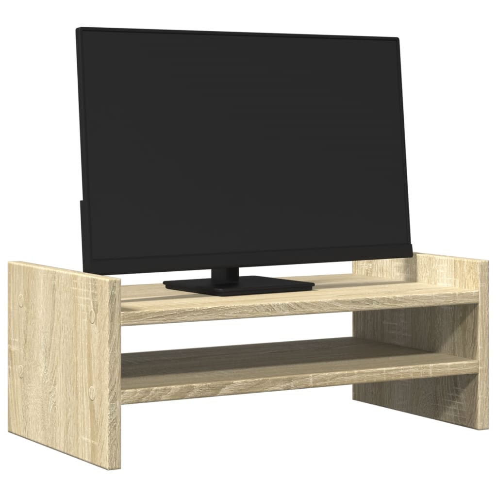 Vidaxxl Monitorständer 50x27x20 cm, Holzwerkstoff Sonoma-Eiche-farbig