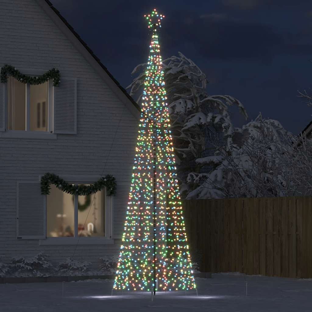 Vidaxxl Lichtkegel mit Erdspießen 1534 mehrfarbige LEDs 500 cm