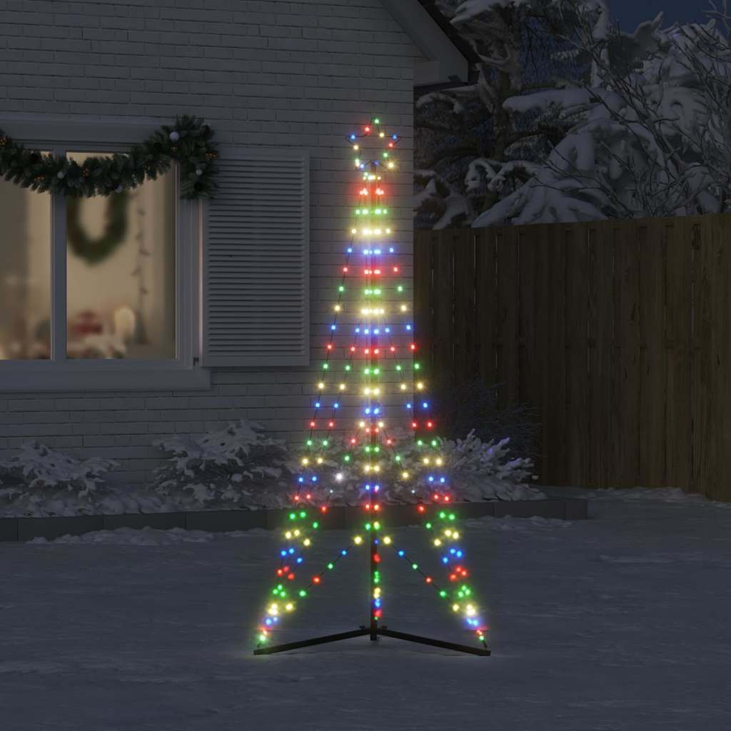 Vidaxxl LED-Weihnachtsbaum 363 LEDs bunt 182 cm