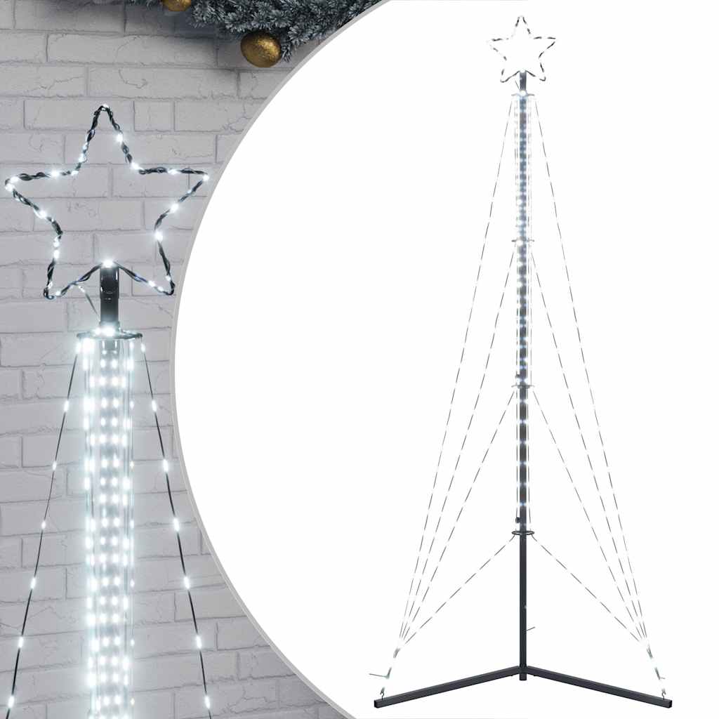Vidaxxl LED-Weihnachtsbaum 483 LEDs kaltweiß 240 cm