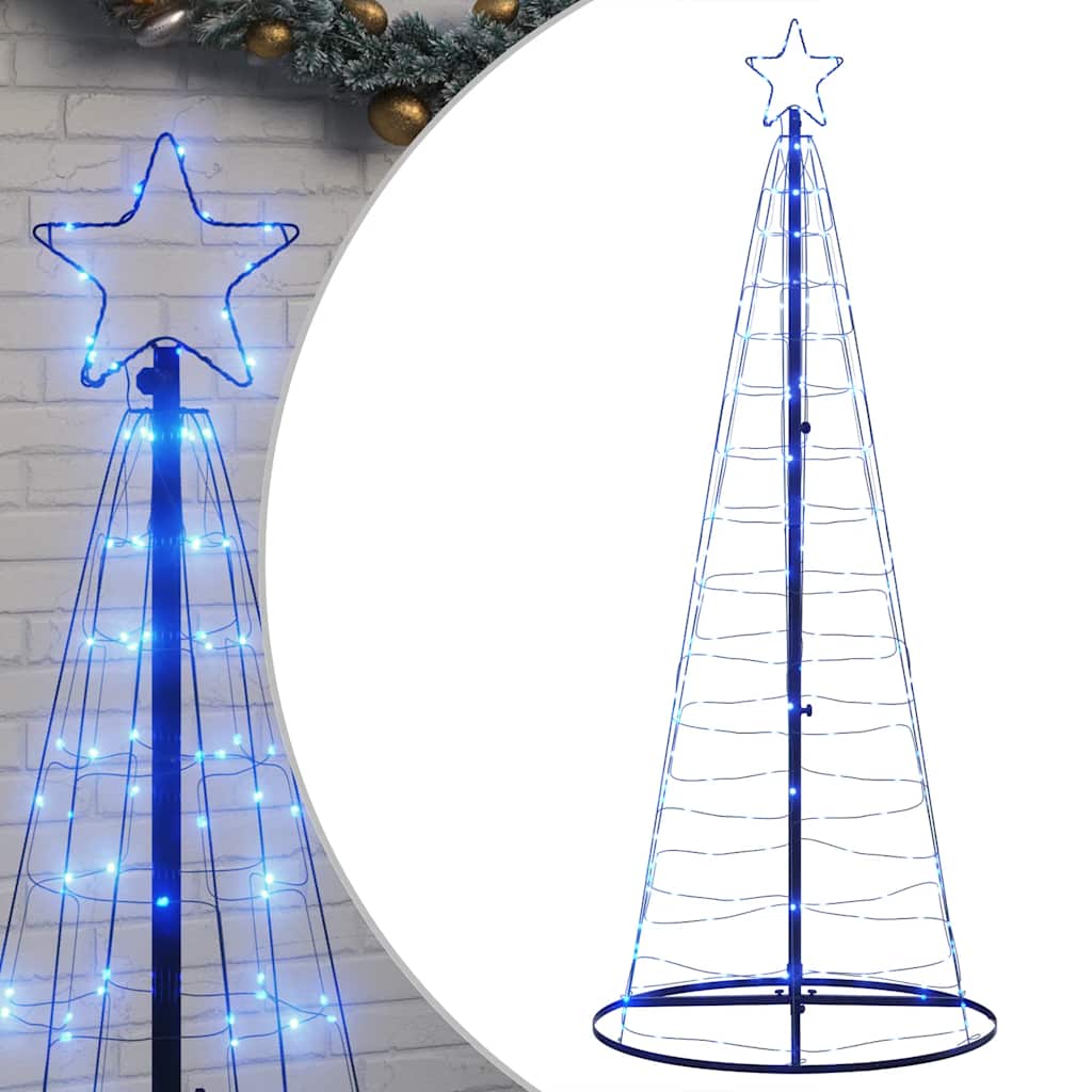 Vidaxxl LED-Weihnachtsbaum 200 LEDs 182 cm blau