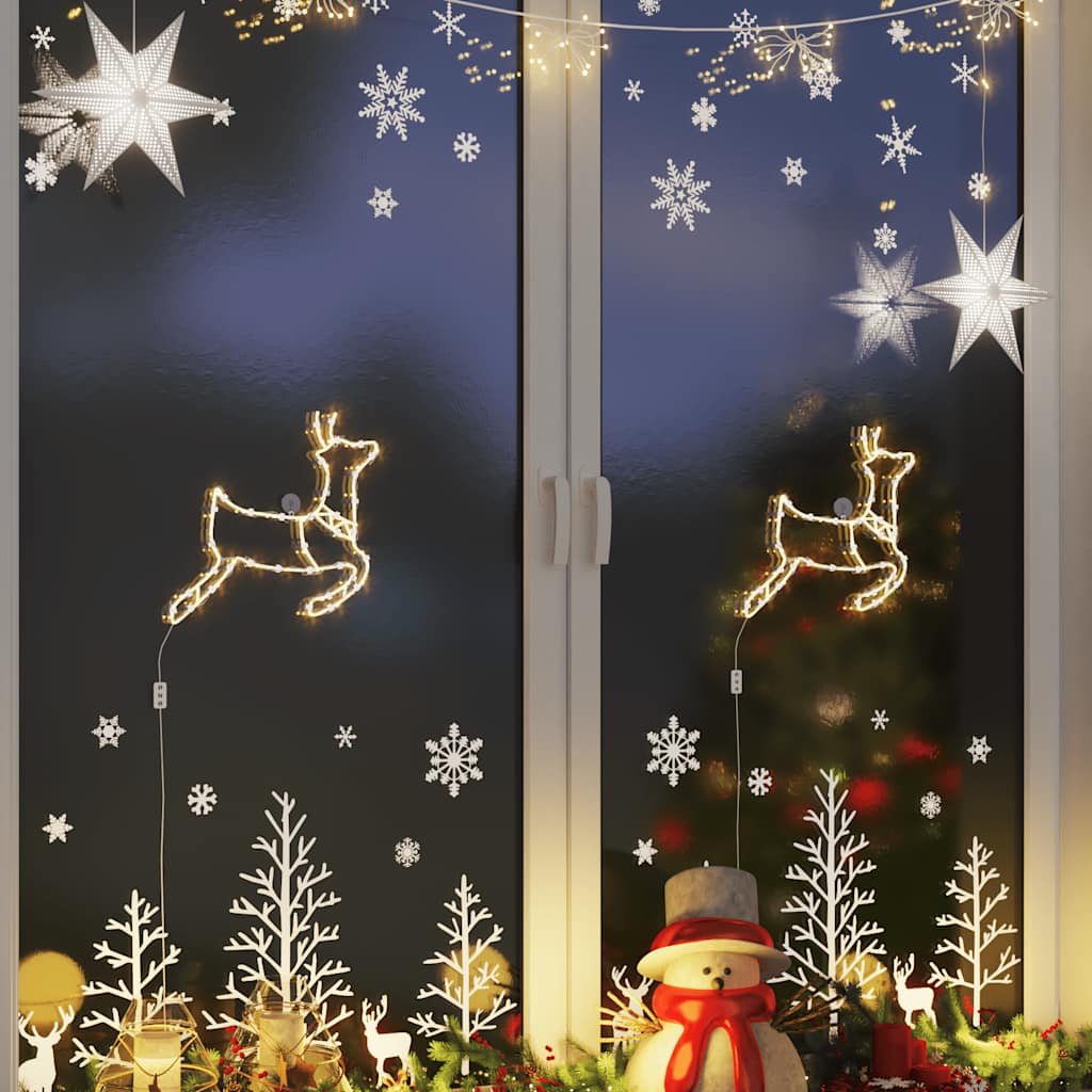 VidaXL Weihnachtsbeleuchtung Rentier-Silhouette 2 Stück 35 LEDs warmweiß
